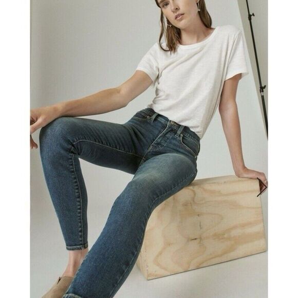 Lucky Brand Skinny Jeans Women's 10 / 30 Blue AVA Mid Rise Stretch - Picture 1 of 15